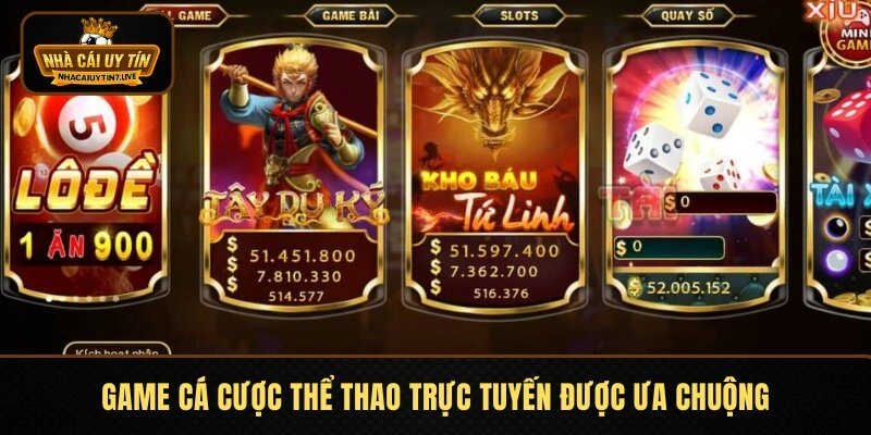 Game cá cược thể thao trực tuyến được ưa chuộng